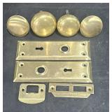 2 Sets Door Knobs, 2 Striker Plates, & Hardware