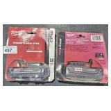 2 Milwaukee M18 Everything Fits Charger Red