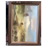 Large oil on canvas painting , signed Garcia