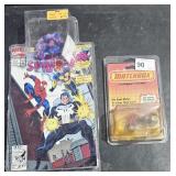 Spiderman Comic & Figurine & Matchbox Die Cast