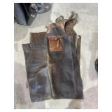 Heavy, thick, leather chaps Sz small