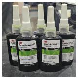 5 Bottles 3M Scotch-Weld Threadlocker TL90 50ml