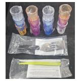 Bag w/ 16 Pastel Plastic Shot Glasses, Pampered