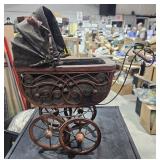 Vintage Wood Doll Buggy w/ Bent Wood Pieces