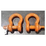 (2) Lots 1 ea Screw Pin Anchor Shackle 1 1/2" CM