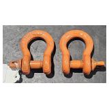 (2) Lots 1 ea Screw Pin Anchor Shackle 1 1/2" CM