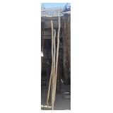 (4) wooden  walking staffs