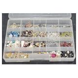 Beads in plastic storage container