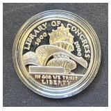 2000 P Library of Congress Proof Silver Dollar