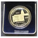 2001 P U.S. Capitol Visitor Center Proof Silver