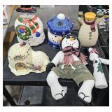 2 As Is Christmas Cookie Jars, Soft Figurines