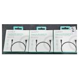 3 Lots 1ea Aukey Impulse Braided CL  1.2m Braided