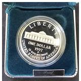 1997 P Proof Silver Dollar United States Botanic