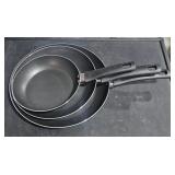 3 pc Non Stick Aluminum Skillet Set