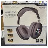 Wireless Earphone w/ Screen P-908BT Silver