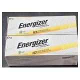 2 boxes Energizer D batteries