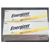 2 boxes Energizer D batteries