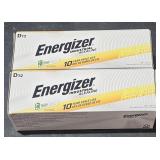 2 boxes Energizer D batteries