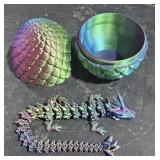 Green/ Purple Egg w/ Chinese Dragon