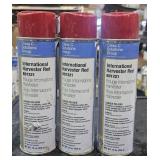 3 cans Internation Red spray paint