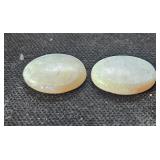 2  Small Opal Gem Stome Cabishone