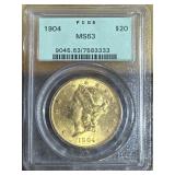 1904 $20 Liberty Gold Double Eagle MS-63, OGH
