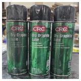 3 cans CRC dry graphite lube
