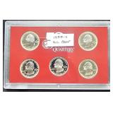 1999 S Silver 50 State Quarters Set 5 Coins