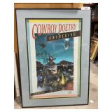 Cowboy poetry glass frame 21x17