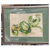 Bell peppers Large  frame with glass no shipping