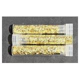 3 Small Vials Gold Leaf Foil Flakes