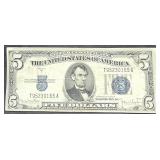 Series 1934 D  $5 Dollar Note  Blue Dot