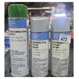 2 sandable grey primer, 1 gloss safety green