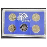 2001. Proof Set US Mint 50 State Quarters 5 Coins