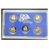 2004  Proof Set US Mint 50 State Quarters 5 Coins