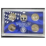 2000 Proof Set US Mint 50 State Quarters 5 Coins