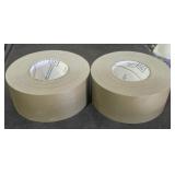 2 Rolls 3" Wide Tape, Packing, Waterproof Olive
