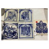 Hand painted tiles from Holland, set a five #19