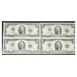 4Lots 1ea Series 1976 Federal Reserve Crisp $2