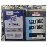 2Lots 1ea  1 Gallon Cans Acetone