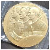 3"  Bronze Token w/ Stand   Moon Landing &