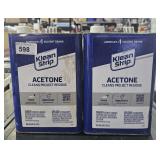 2Lots 1ea  1 Gallon Cans Acetone   1/2 Full