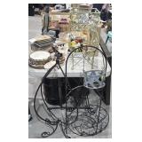 Wrought Iron Small Plant Stand 18" Tall, Tri Frame