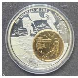 2002 Silver Plated Copper w/ Gold Plated Quarter