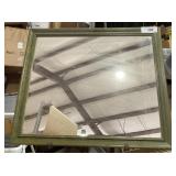 Framed mirror green 22.5x18.5