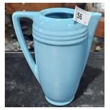 Blue Pottery Pitcher Stamped Autry Museum 8 1/4"T