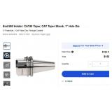 CAT40 1-2.00" dual contact endmill holder