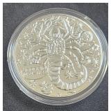 Metal Round Zodiac Trade Token