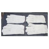 4 pair industrial leather gloves