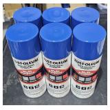 6 cans Rust-oleum multi purpose spray paint
